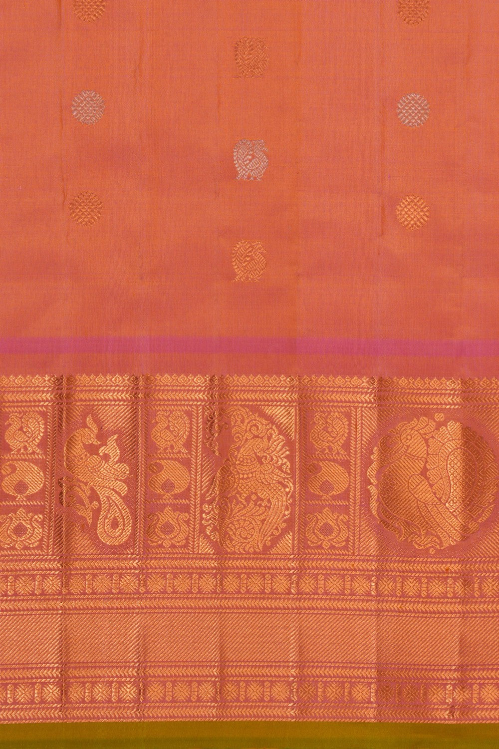 Image of Gadwal Silk Violet Saree